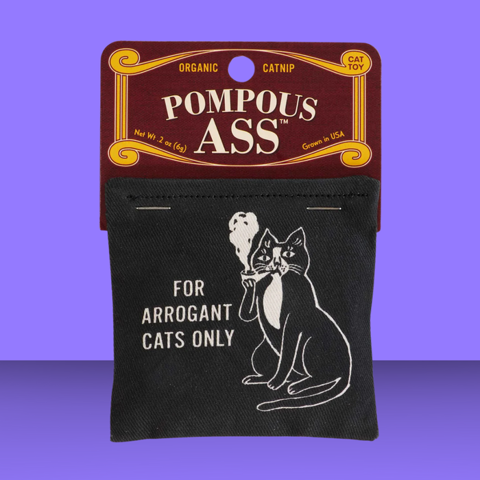 Blue Q Catnip Pillow Pompous Ass