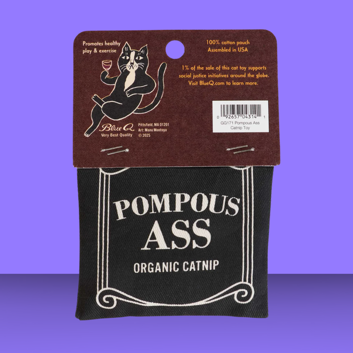 Blue Q Catnip Pillow Pompous Ass
