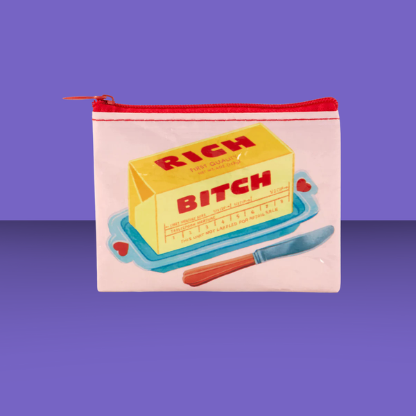 Blue Q Coin Purse Rich Bitch