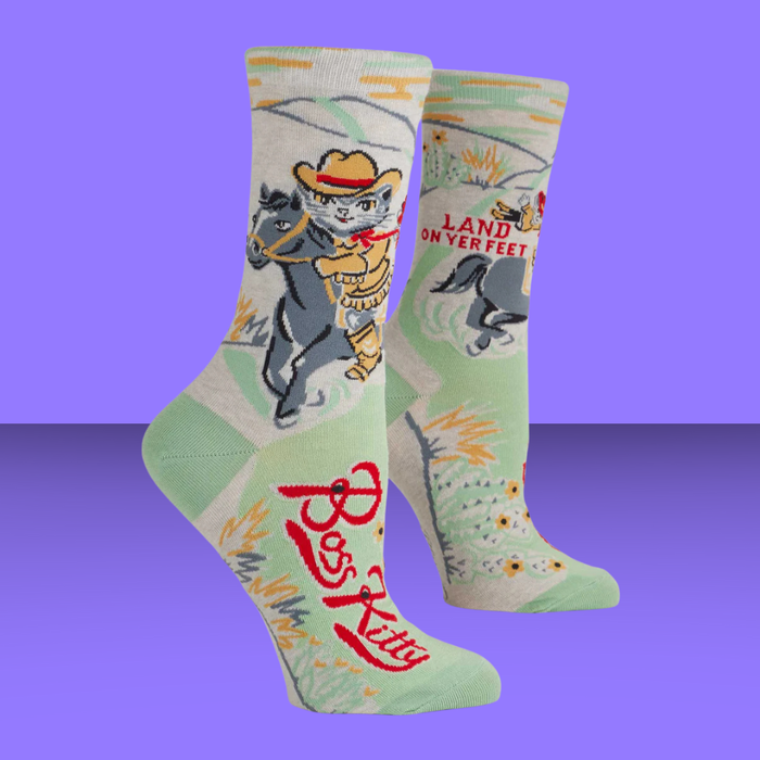 Blue Q Socks Boss Kitty