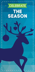 Blue Reindeer Single Vinyl Banner Dekra-Lite