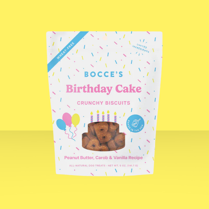 Bocce's Bakery Birthday Cake Biscuits 5oz