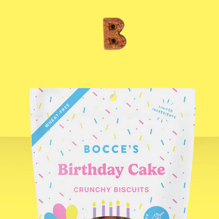 Bocce's Bakery Birthday Cake Biscuits 5oz
