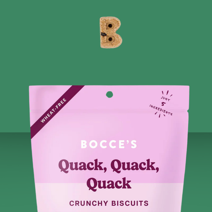 Bocce's Bakery Everyday Biscuits Quack Quack Duck 5oz