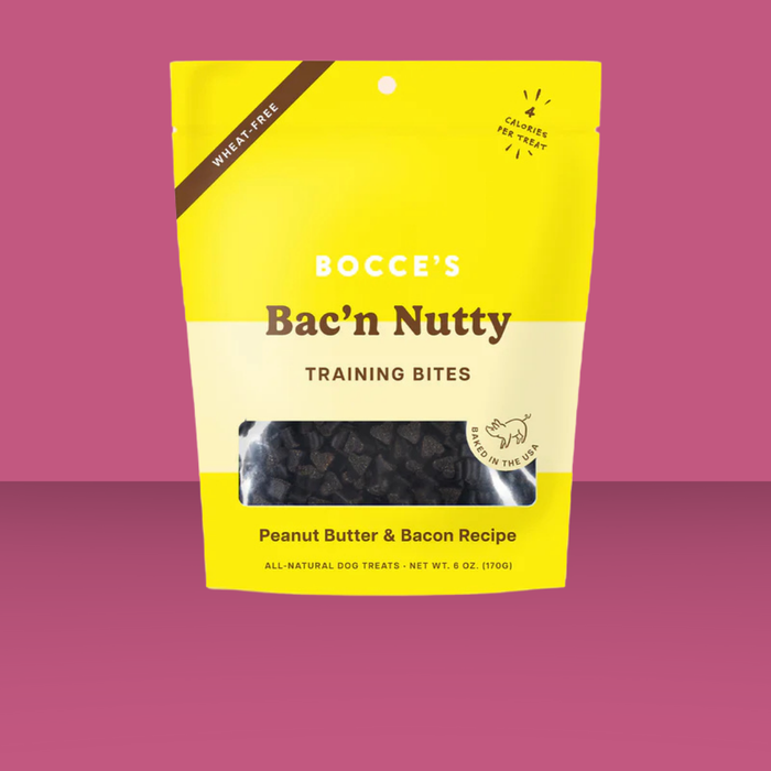 Bocce's Bakery Training Bites Bac'N Nutty 6oz