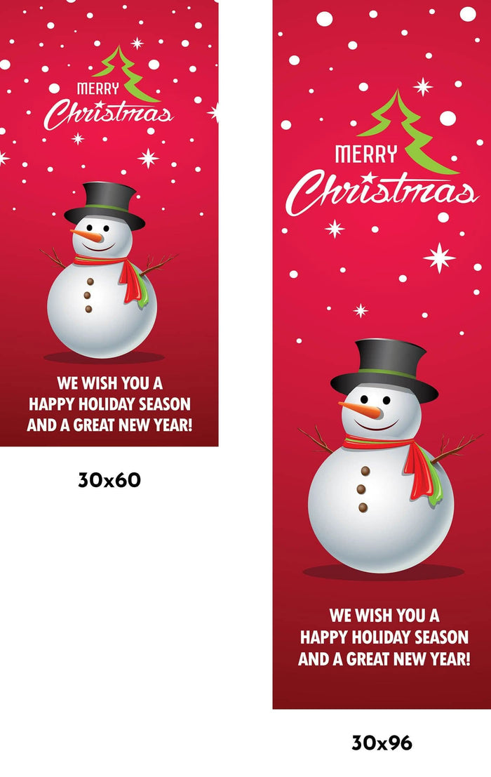 Bright Snowman Single Vinyl Banner Dekra-Lite