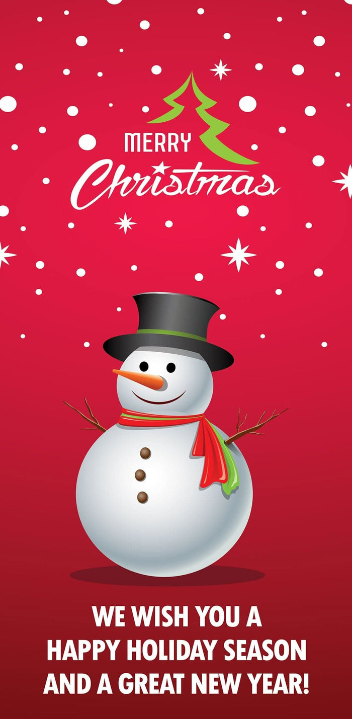 Bright Snowman Single Vinyl Banner Dekra-Lite