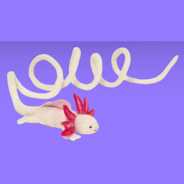 Cat in the Box Wool Axolotl with 5' Tail