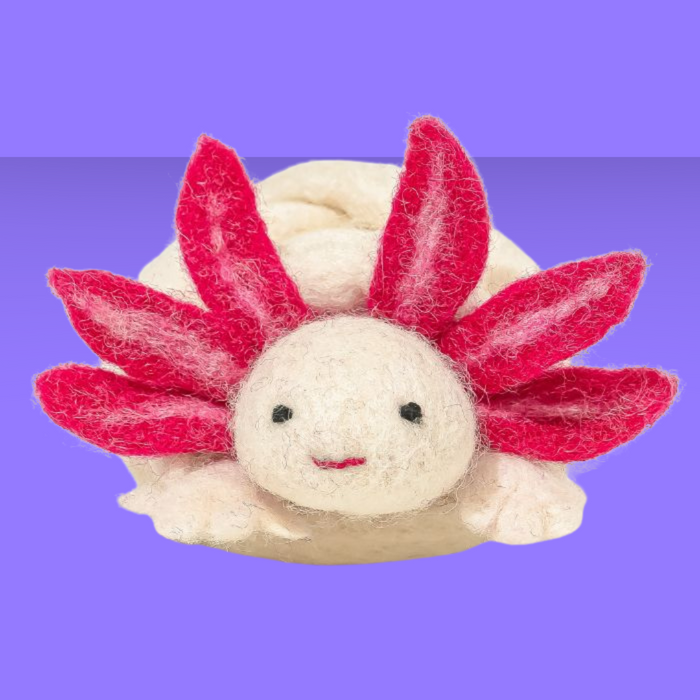 Cat in the Box Wool Axolotl with 5' Tail