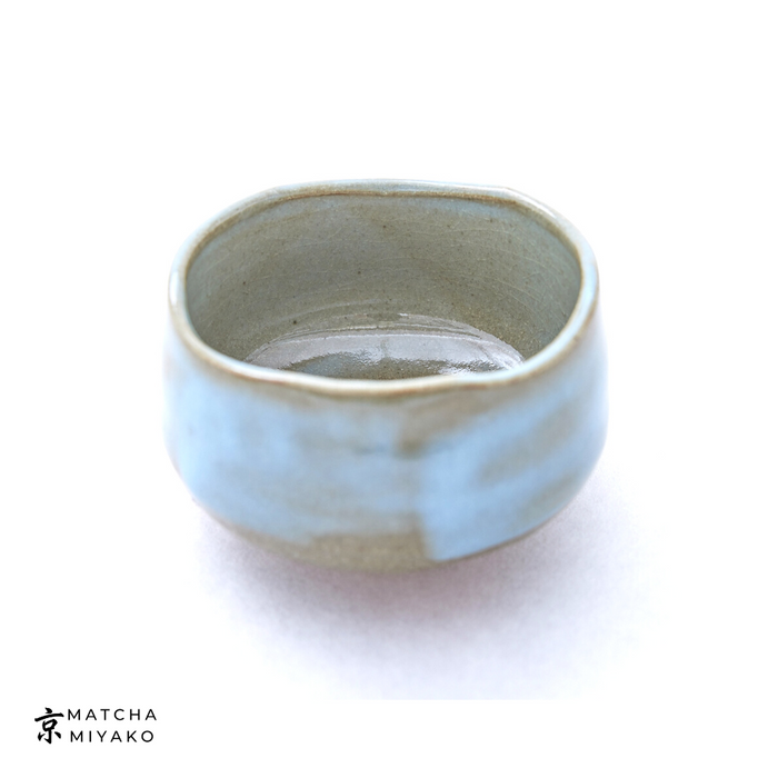 Chawan - Japanese Tea Bowl, brown-blue pattern
