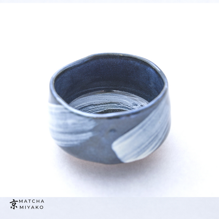 Chawan - Japanese Tea Bowl, dark blue pattern