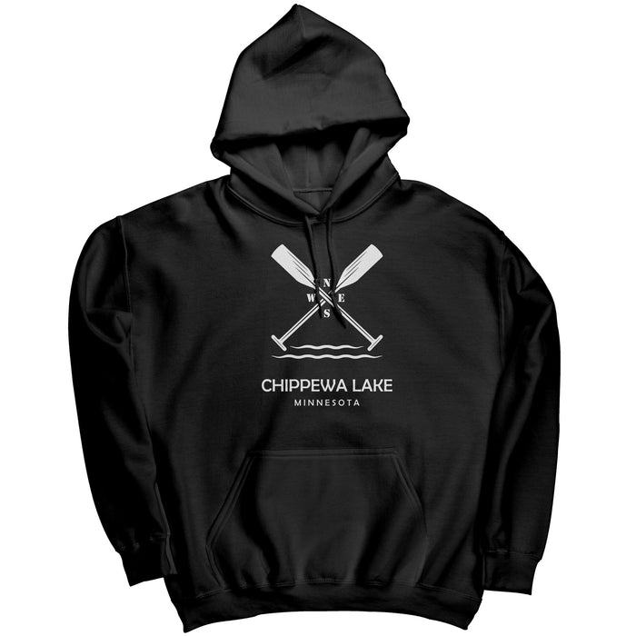 Chippewa Lake Paddles Unisex Hoodie WHT Art