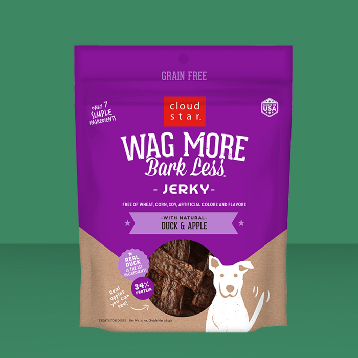Cloud Star Wag More GF Jerky Duck & Apple 10oz