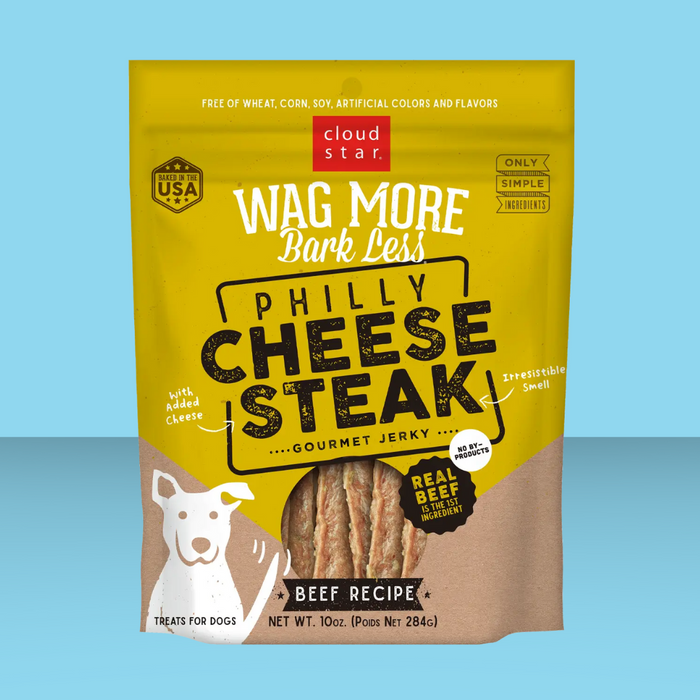 Cloud Star Wag More GF Jerky Philly Cheesesteak Beef 10oz