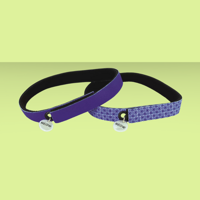 Coastal Pet Flexfit Cat Collar Tiles & Navy 2 Pack