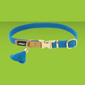 Coastal Pet Lil Pals Woven Dog Collar with Tassel Blue S