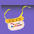 Cobalt Cat Happy Birthday Bib