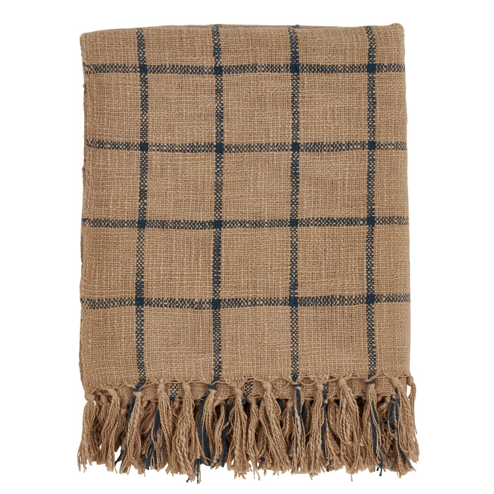 Cotton Checkered Throw Blanket - Nested Designs
