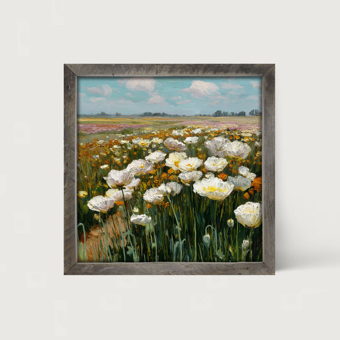 Country Fields of Wildflowers - Framed Art