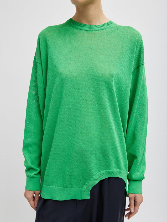 Crispy Cutout Sweater in Green