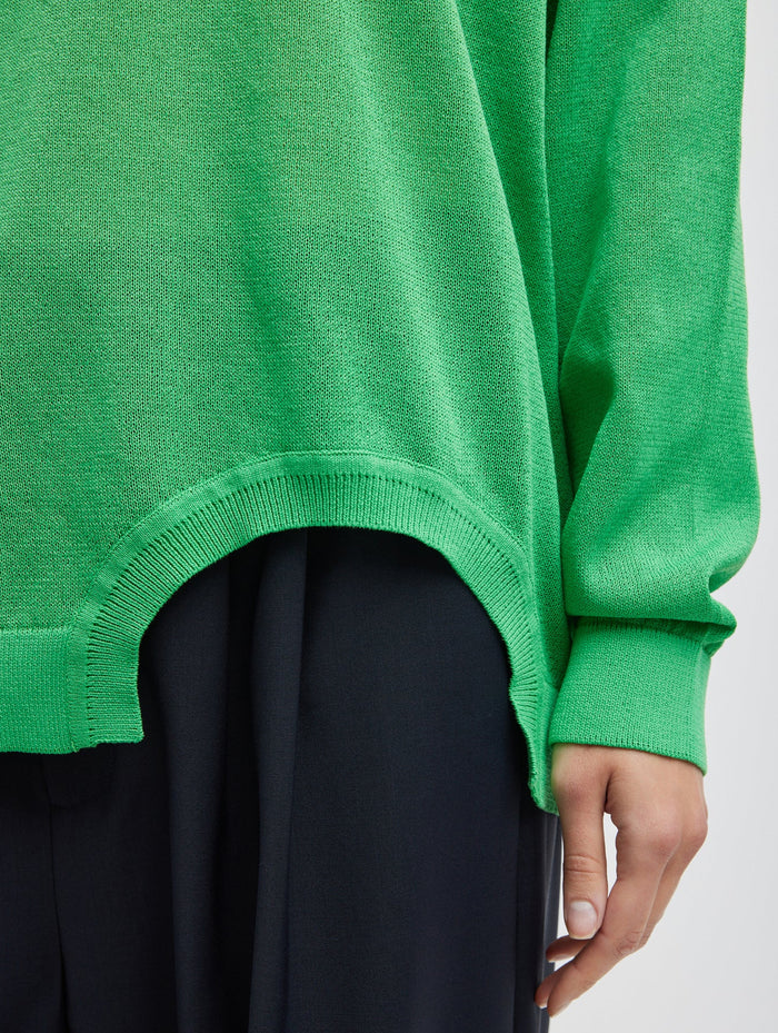 Crispy Cutout Sweater in Green