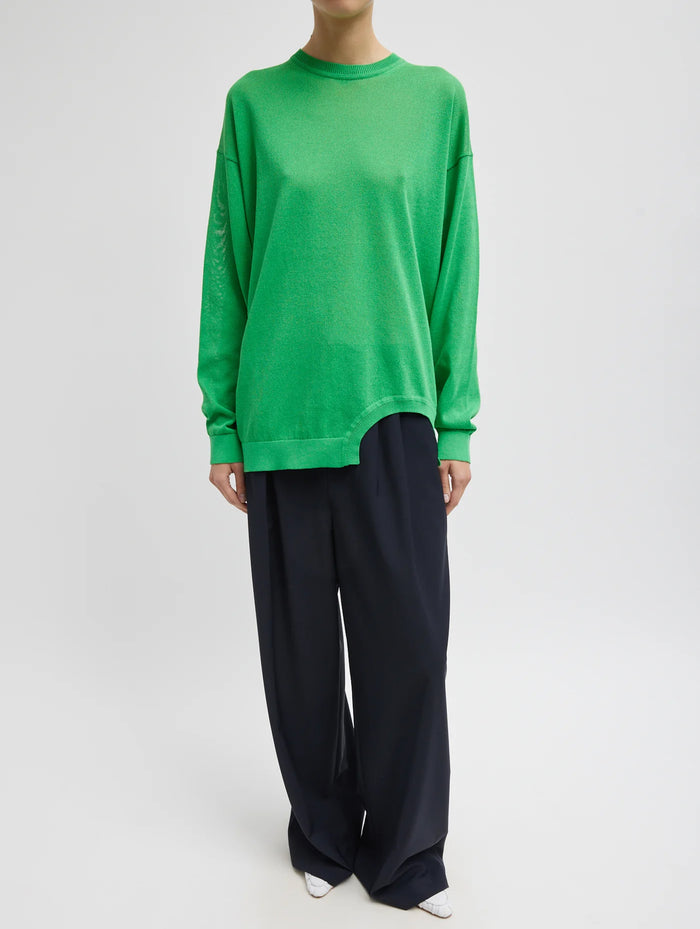 Crispy Cutout Sweater in Green