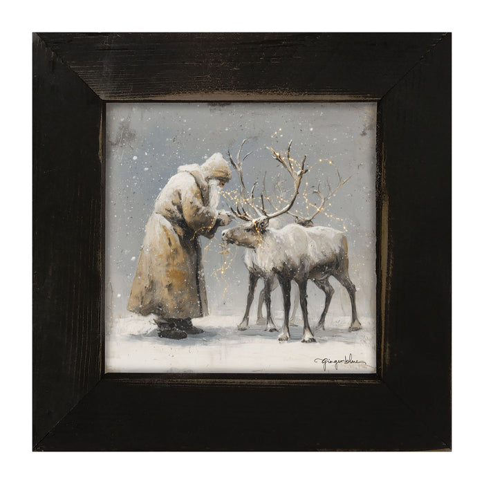 Decorating Reindeer Antlers - Framed Art