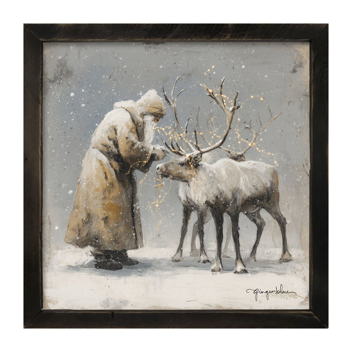 Decorating Reindeer Antlers - Framed Art
