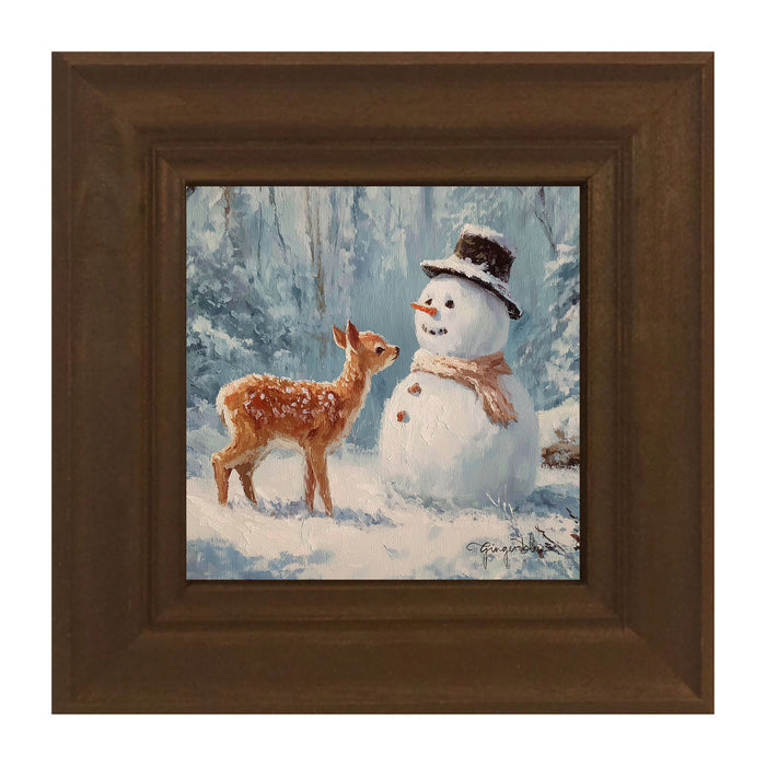 Deer with Snowman Friend