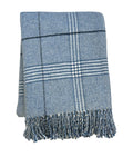 Windowpane Plaid Throw in Denim - Nested Designs