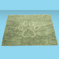 Dirty Dog Doormat Sage w/ Light Sage Paw L