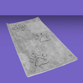 Dirty Dog Doormat Silver Grey w/ Dark Grey Paw Runner