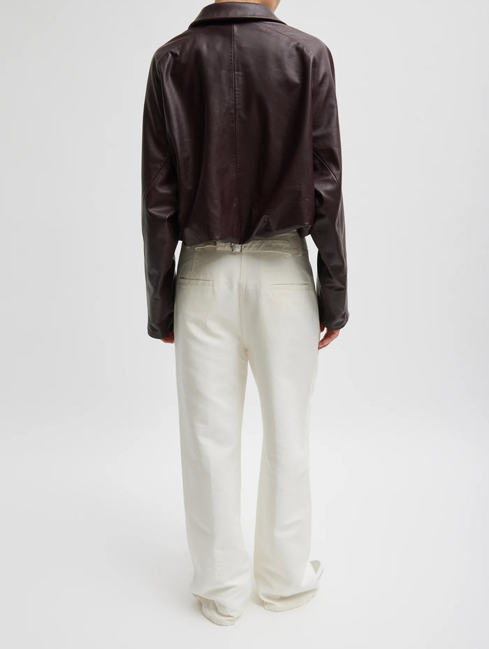 Dobby Cotton Short Barry Jean in Off White