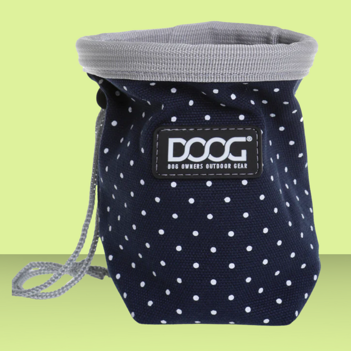 Doog Treat Pouch Navy with White Spots