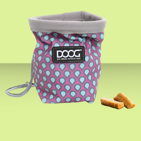 Doog Treat Pouch Pink with Tear Drops