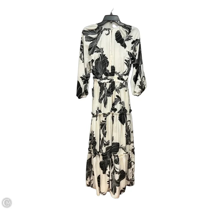 Dress Casual Maxi By Express In Black & Cream, Size: Xs