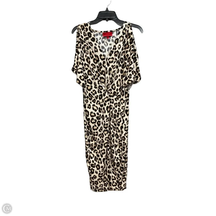 Dress Casual Midi By Jennifer Lopez In Animal Print, Size: L