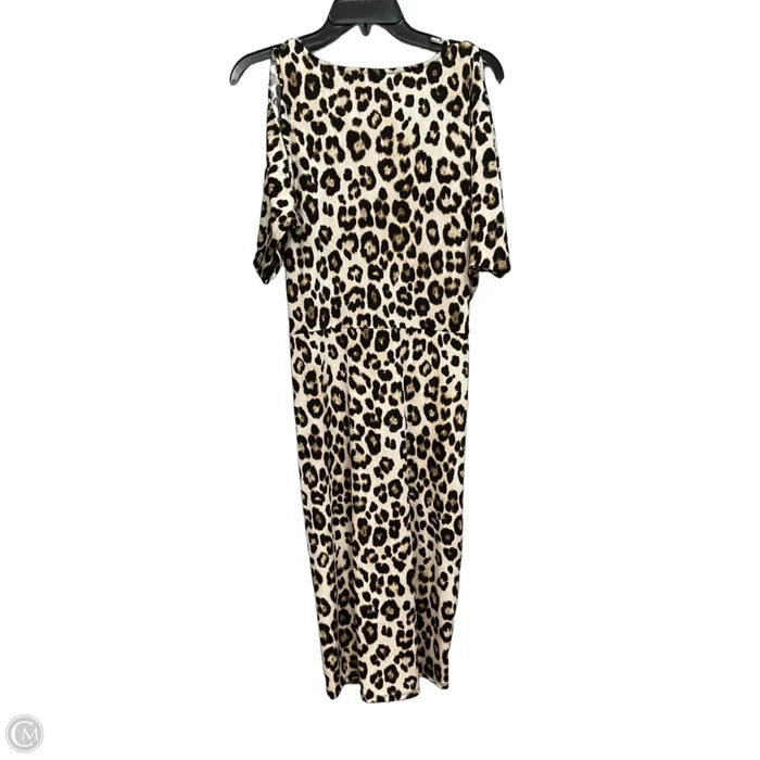 Dress Casual Midi By Jennifer Lopez In Animal Print, Size: L