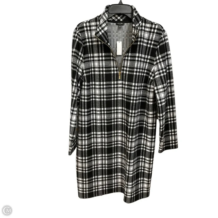 Dress Casual Midi By Talbots In Black & White, Size: Xl