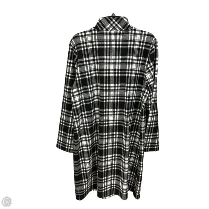 Dress Casual Midi By Talbots In Black & White, Size: Xl