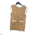 Dress Casual Short By Clothes Mentor In Tan & White, Size: S