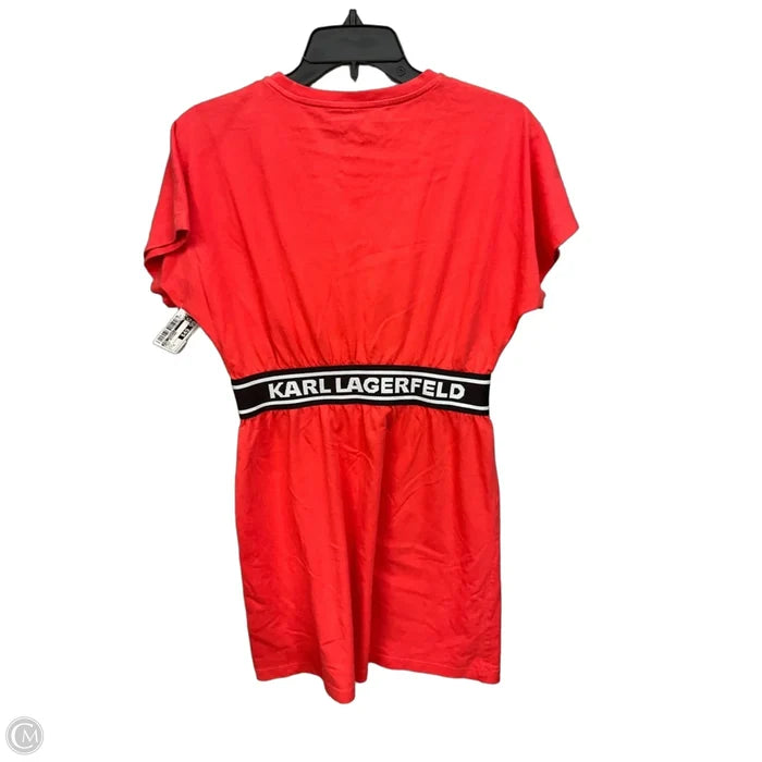 Dress Designer By Karl Lagerfeld In Coral, Size: S