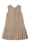 dress heavy corduroy pleated zip up jumper - oatmilk