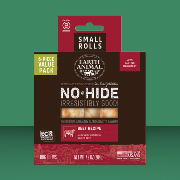 Earth Animal No-Hide Beef Chew 4" 6 Pack
