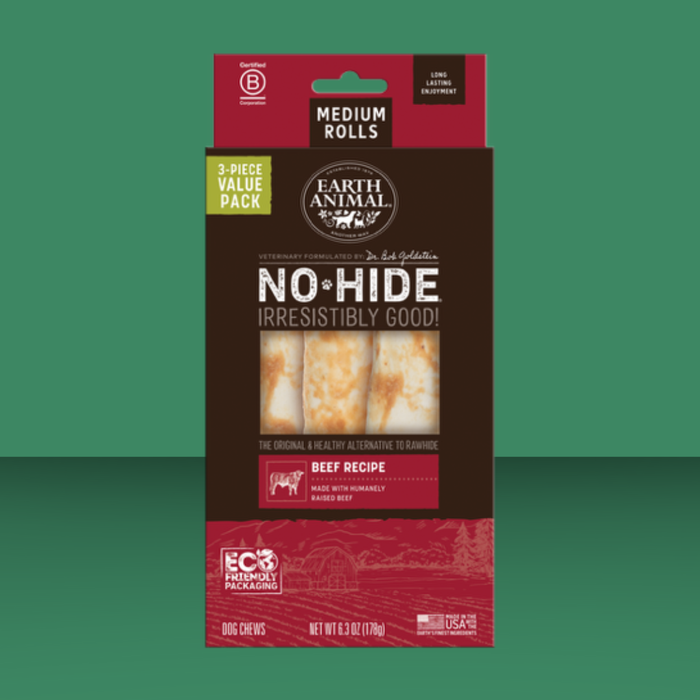 Earth Animal No-Hide Beef Chew 7" 3 Pack