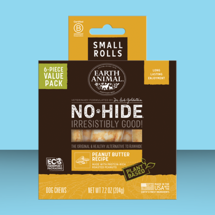 Earth Animal No-Hide Peanut Butter Chew 4" 6 Pack