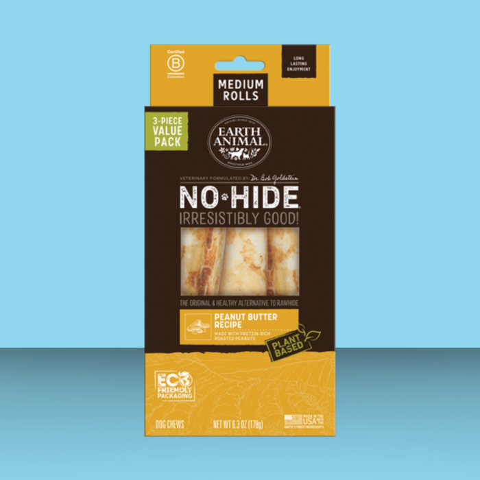 Earth Animal No-Hide Peanut Butter Chew 7" 3 Pack