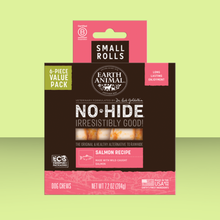 Earth Animal No-Hide Salmon Chew 4" 6 Pack