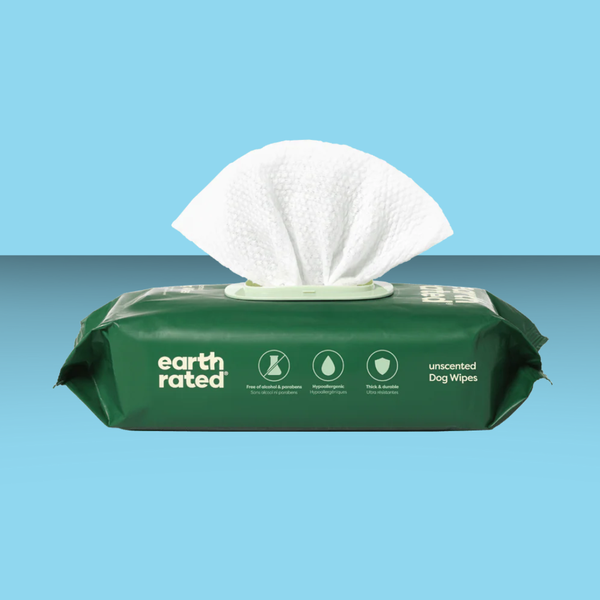 Earth Rated Grooming Wipes Unscented 100 Pack