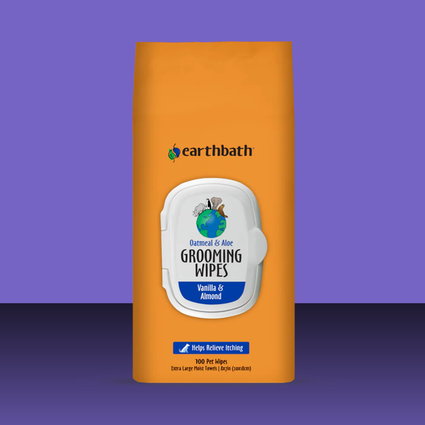 Earthbath Grooming Wipes Oatmeal & Aloe Vanilla Almond 100 Pack